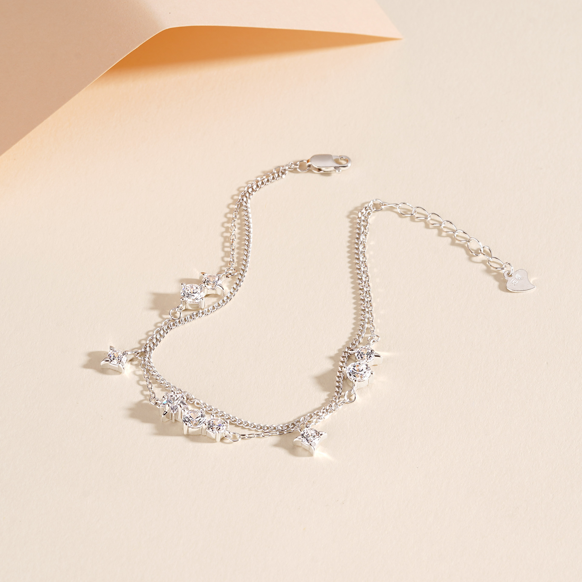 Star Zircon Double Layer Bracelet