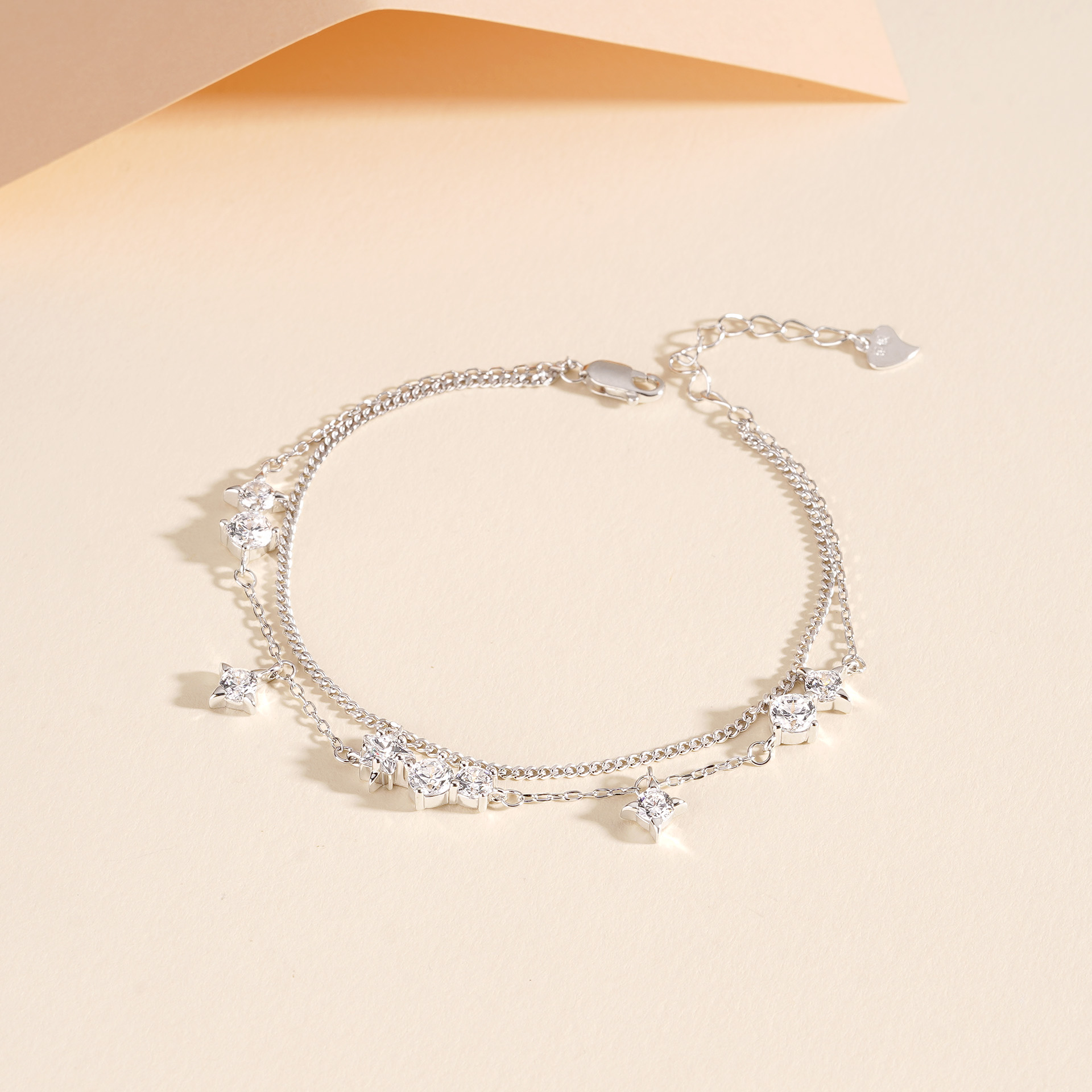 Star Zircon Double Layer Bracelet