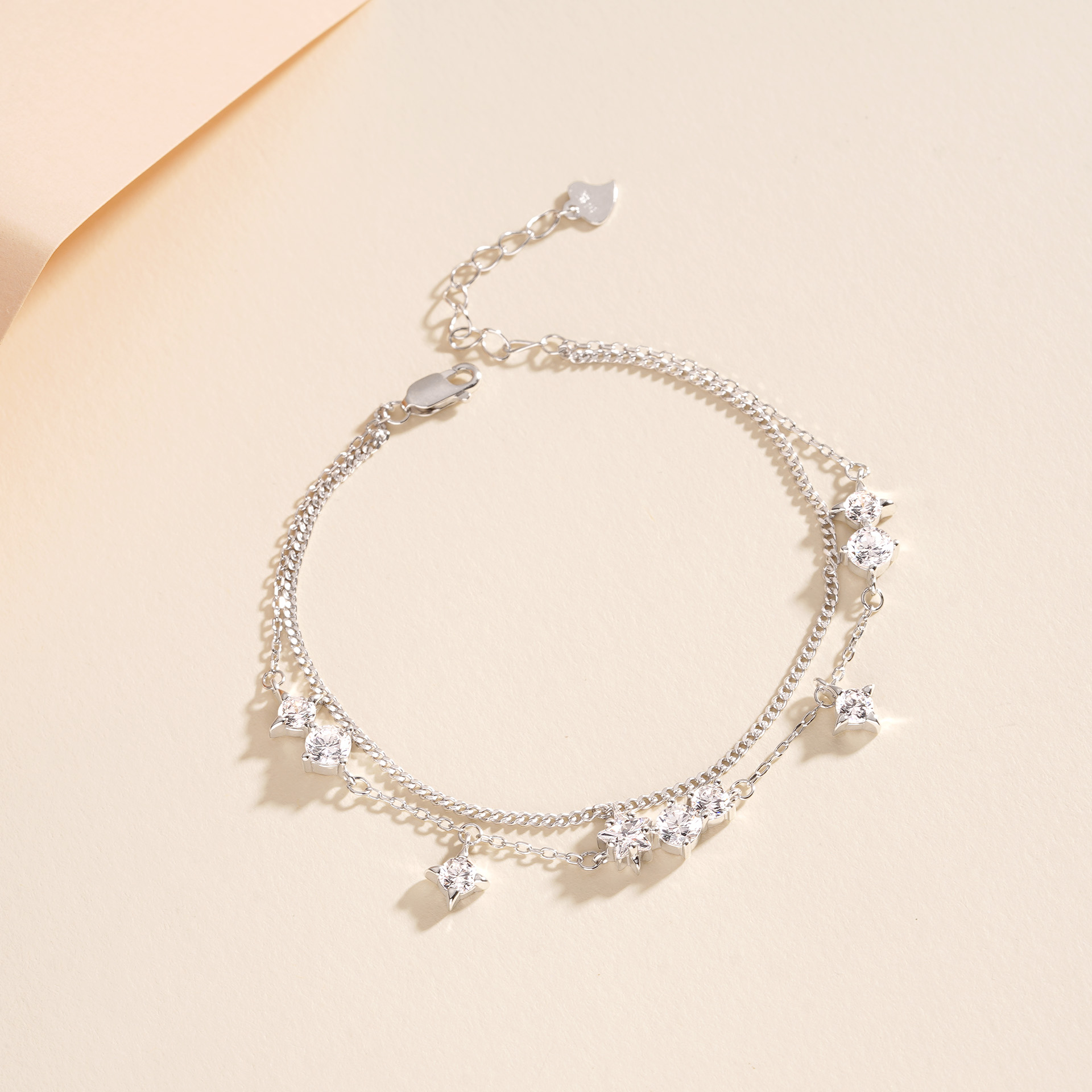 Star Zircon Double Layer Bracelet