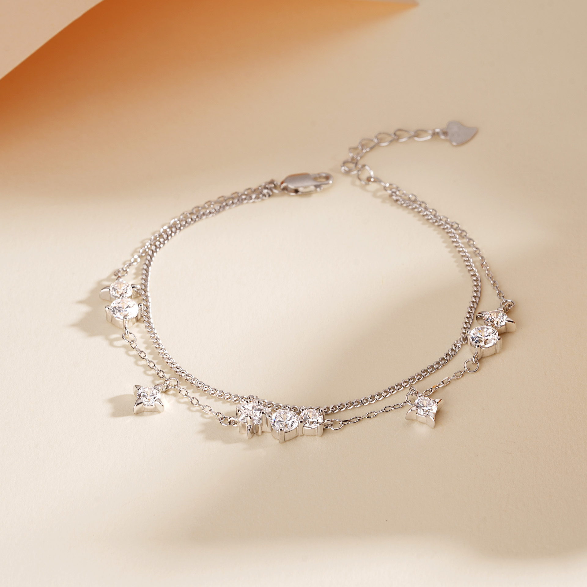 Star Zircon Double Layer Bracelet