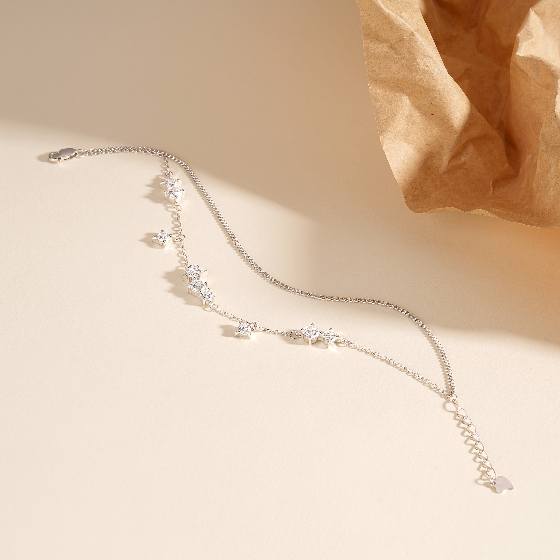 Star Zircon Double Layer Bracelet