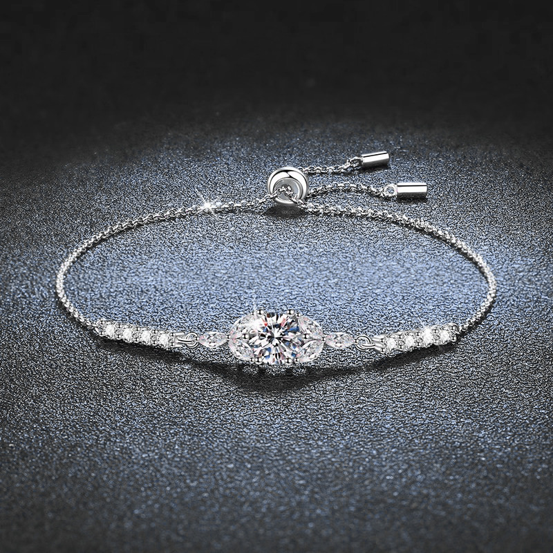 925 Sterling Silver Moissanite Bracelet