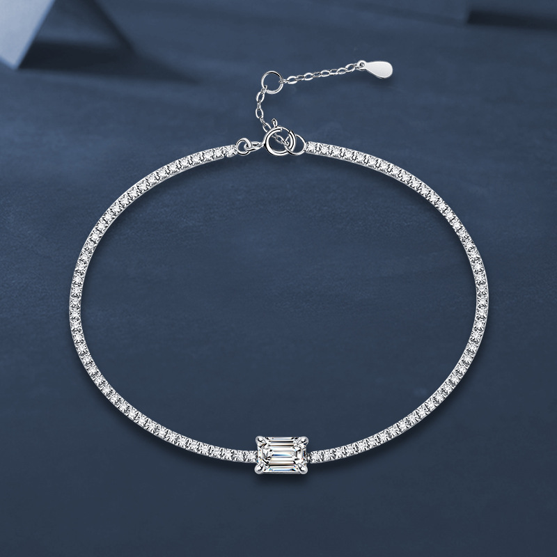 S925 Sterling Silver Moissanite "Aurora" Bracelet