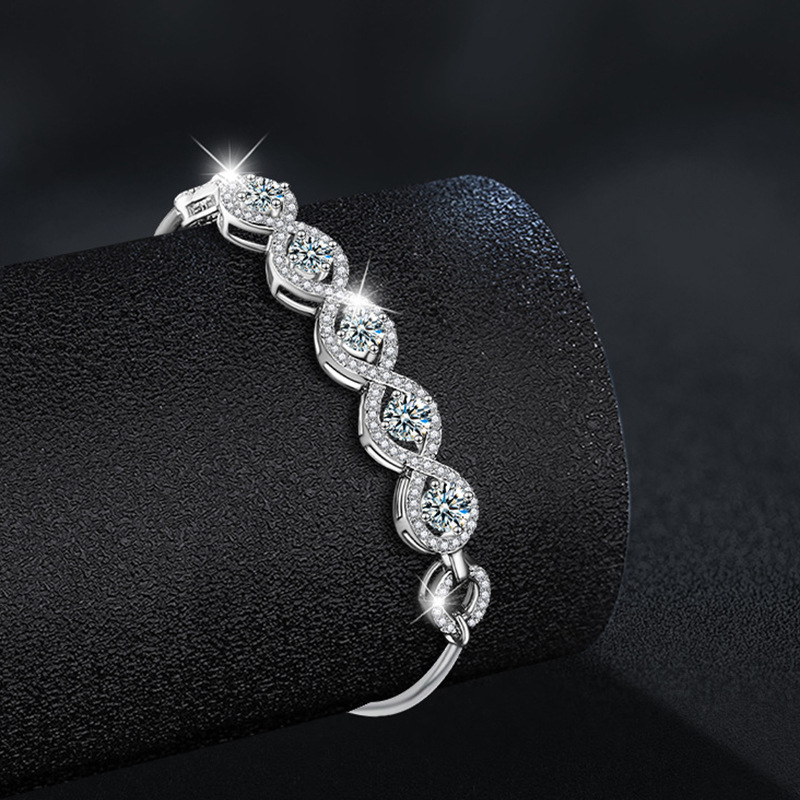 S925 Sterling Silver Moissanite Bracelet