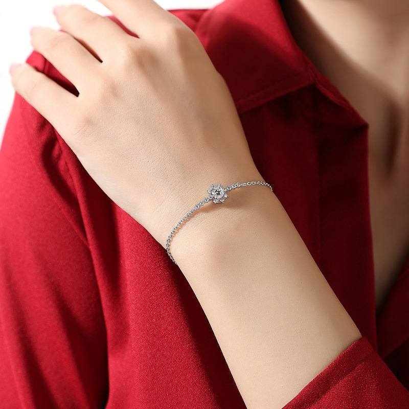925 Sterling Silver Moissanite Bracelet