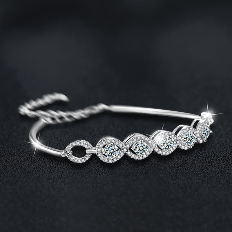 S925 Sterling Silver Moissanite Bracelet