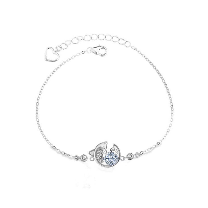925 Sterling Silver Moissanite Koi Bracelet
