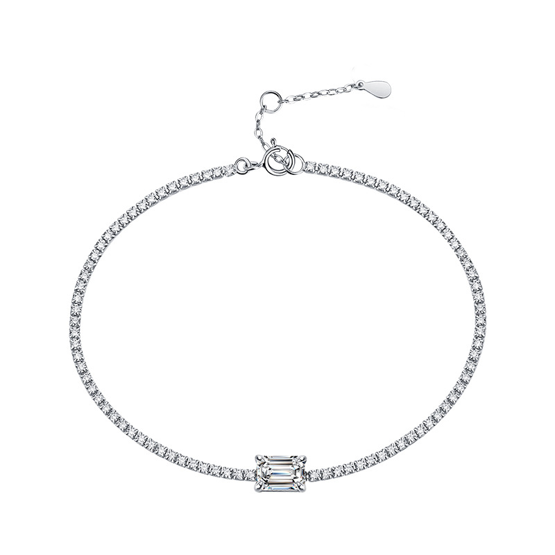 S925 Sterling Silver Moissanite "Aurora" Bracelet