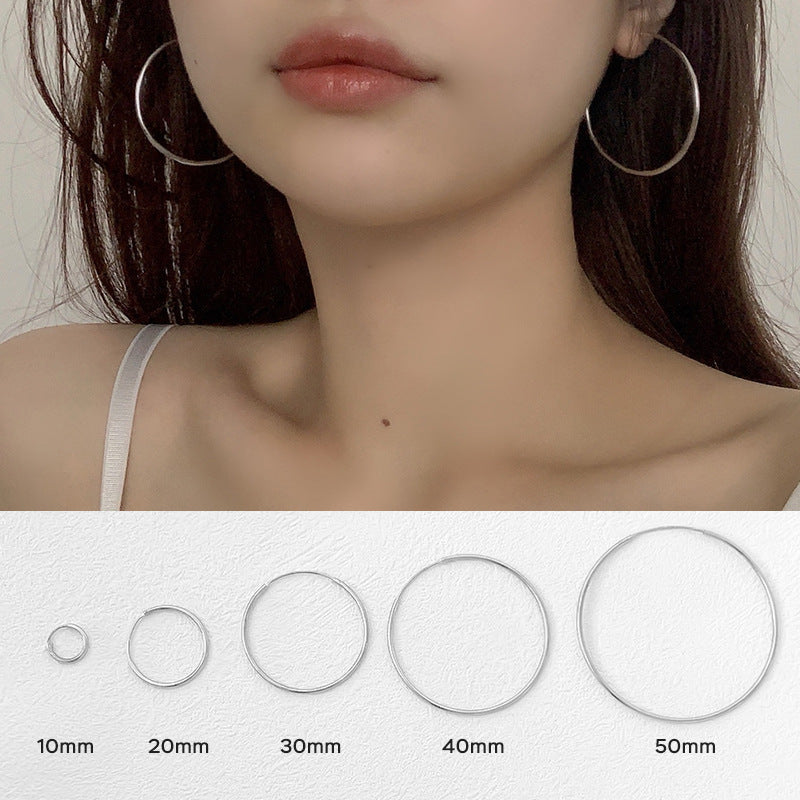 Plain ring earrings