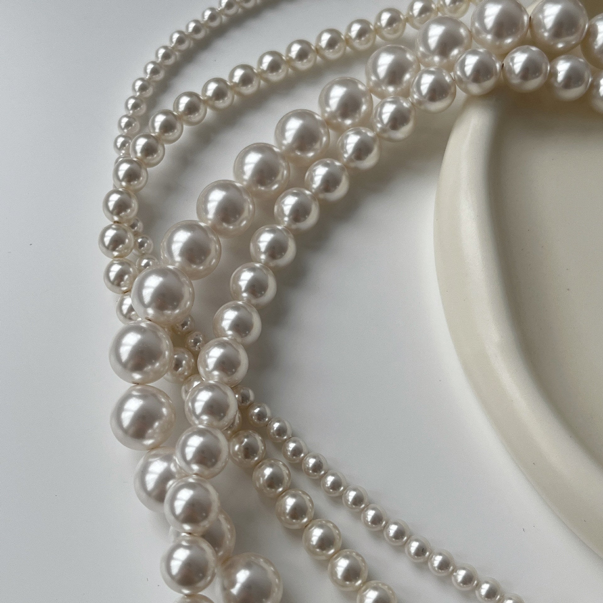 S925 pure silver artificial pearl necklace