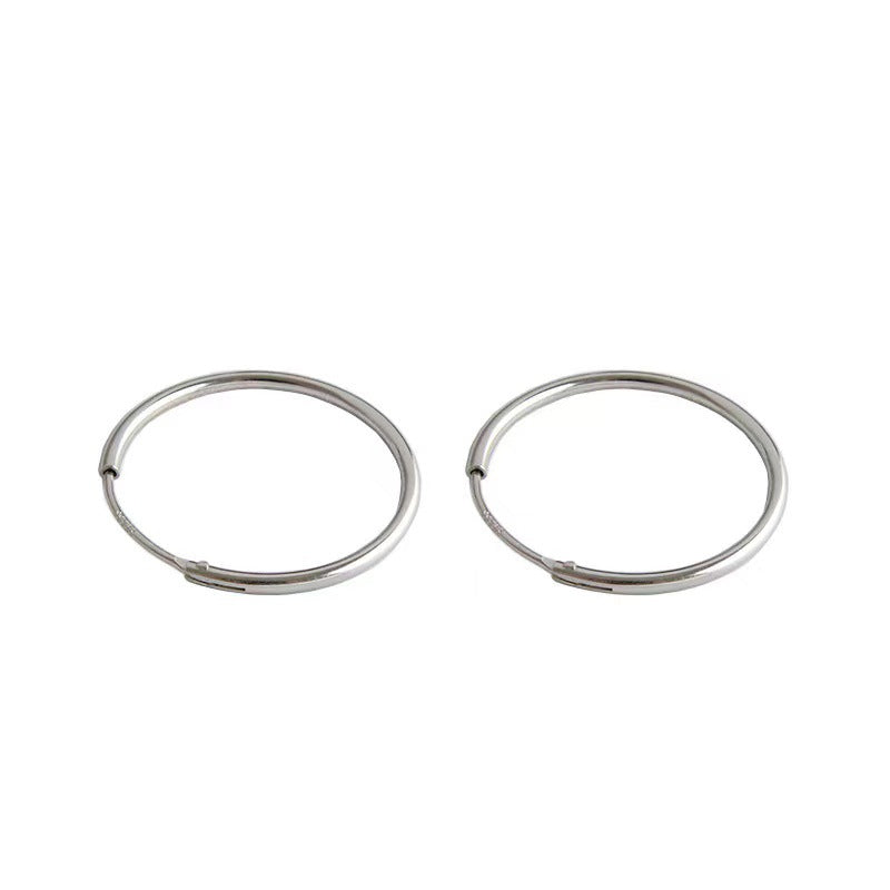 Plain ring earrings