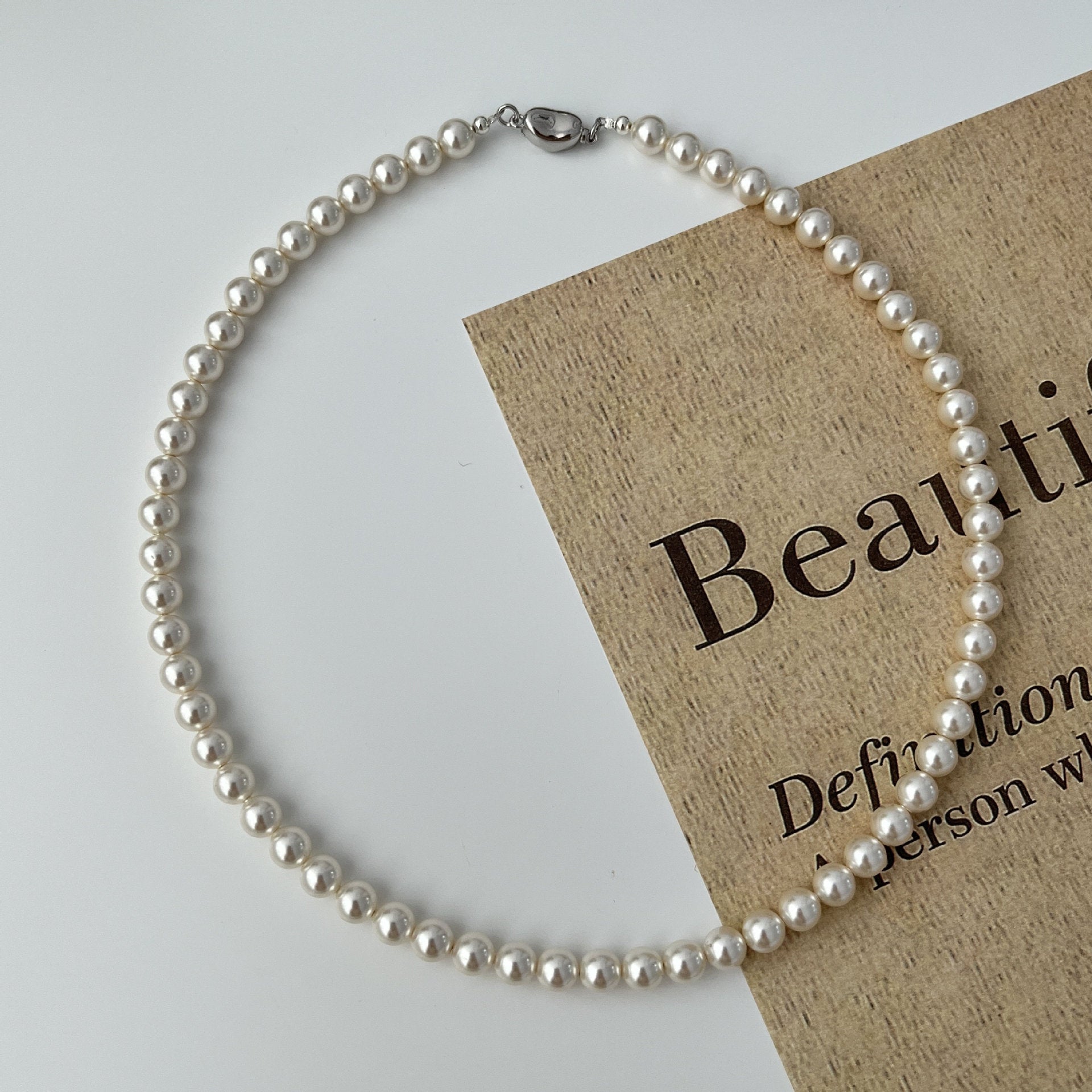 925 sterling silver pearl necklace
