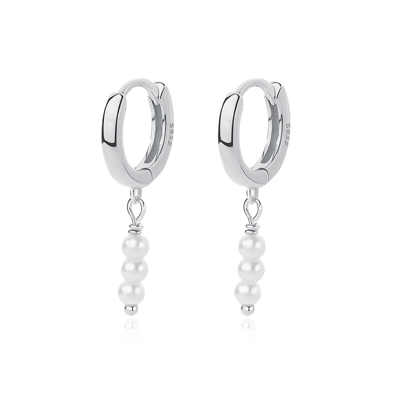 925 Sterling Silver Pearl Drop Earrings