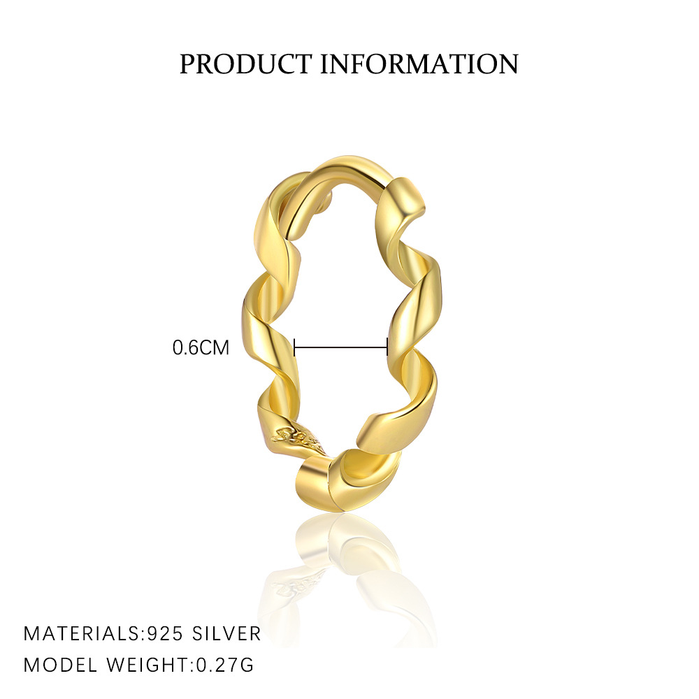 S925 Sterling Silver Round Hoop Earrings