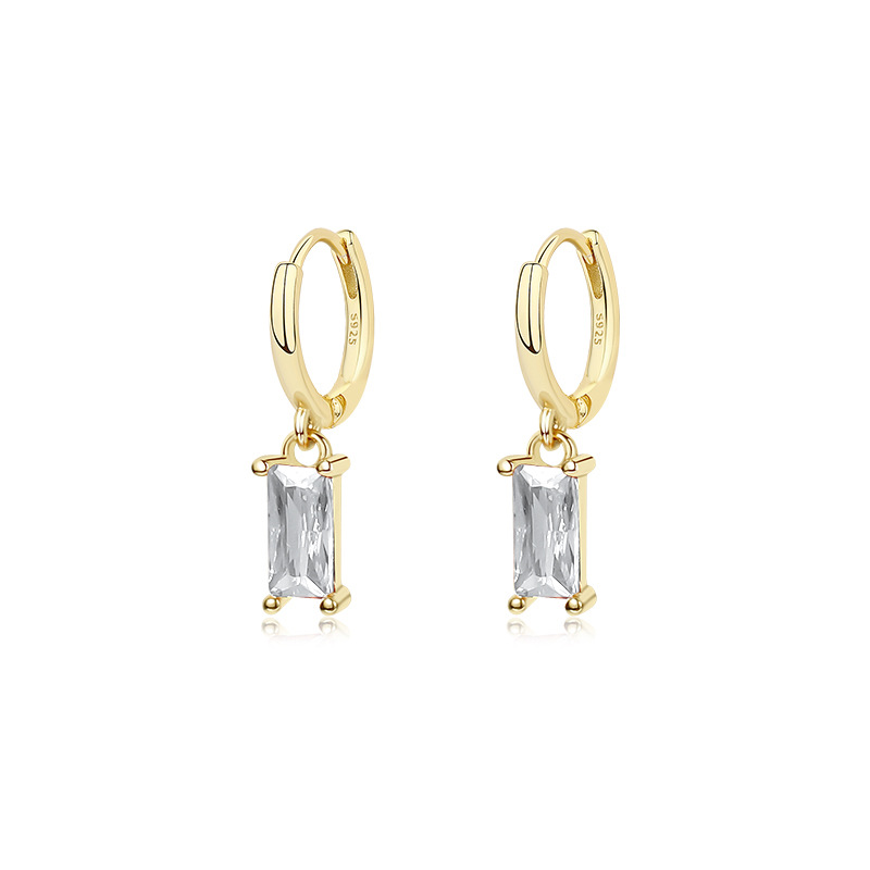 925 Sterling Silver Multicolored Zirconia Earrings