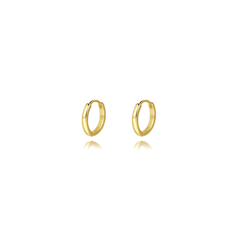 S925 silver smooth-finish earrings