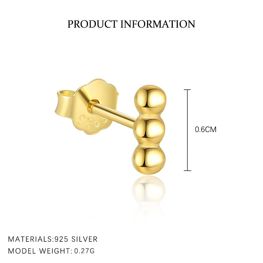 S925 Sterling Silver Stud Earrings(A Pair）