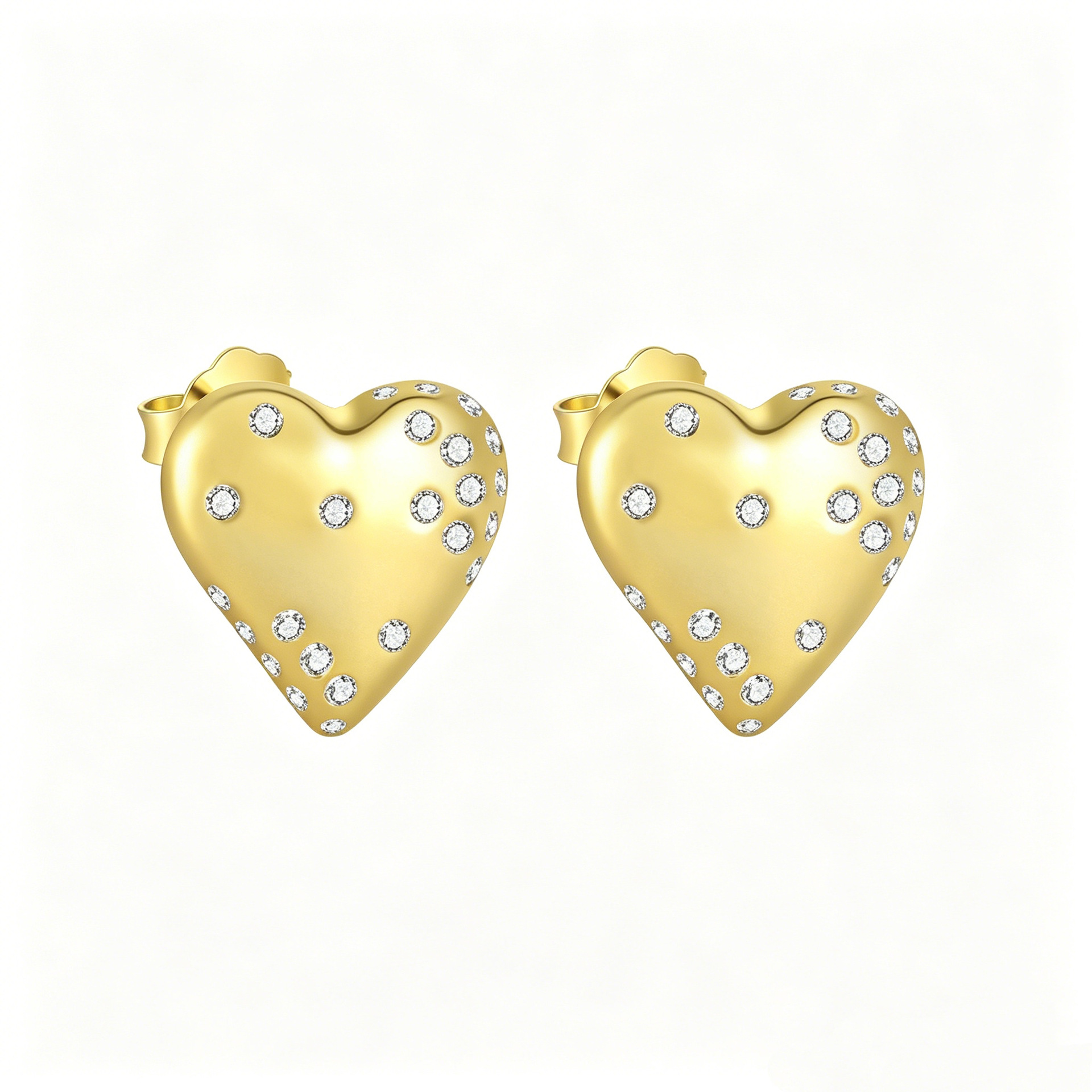 S925 Sterling Silver Micro-set Zircon Stud Earrings