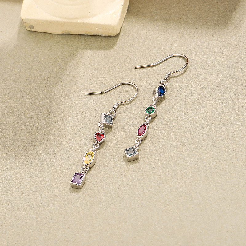 S925 Sterling Silver and Zircon Earrings