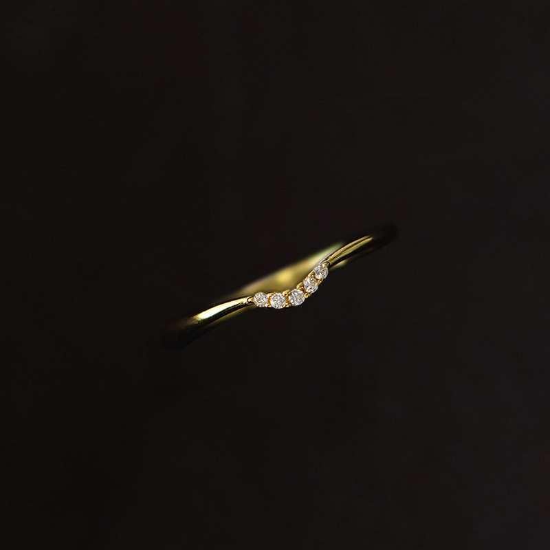 925 sterling silver ring - golden