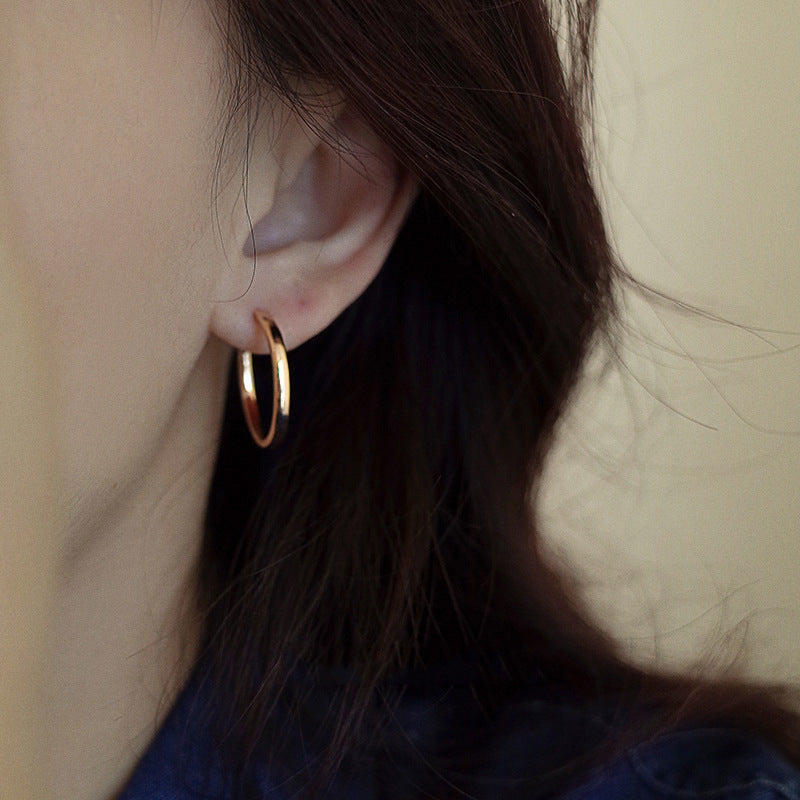 925 sterling silver earrings - champagne golden