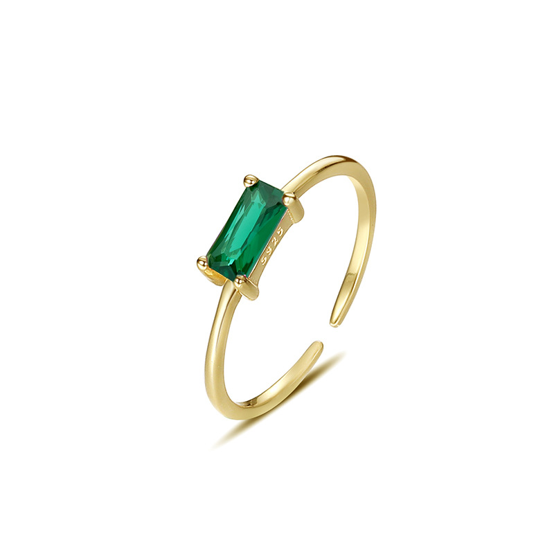 925 Sterling Silver Square Cubic Zirconia Ring