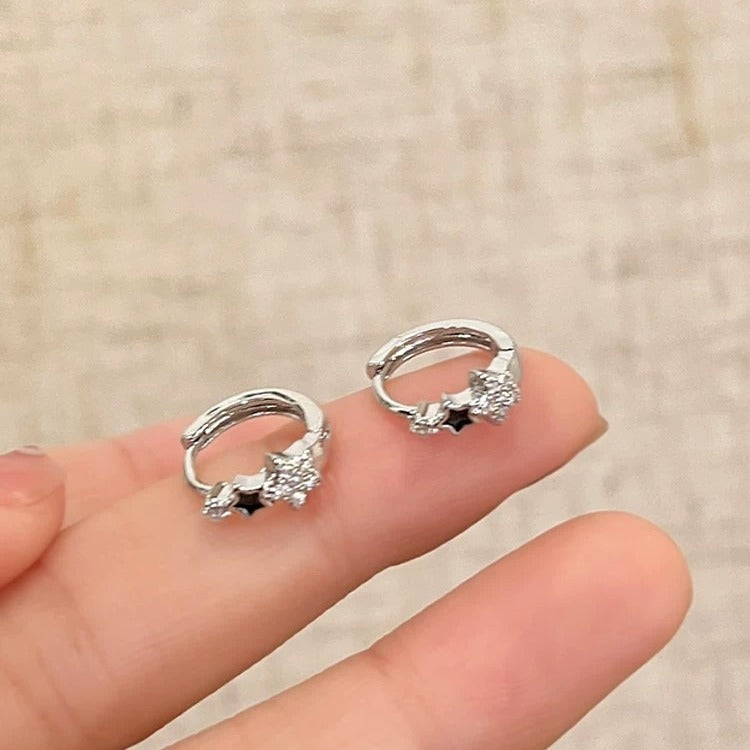 S925 sterling silver star earrings