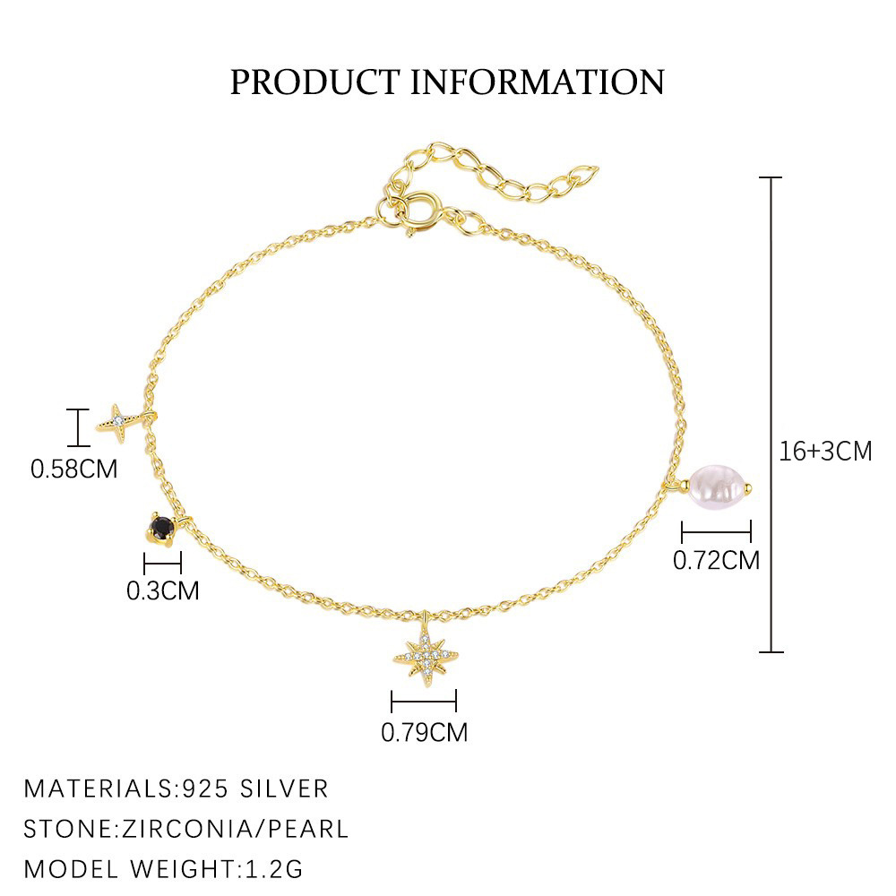 S925 Sterling Silver Bracelet Set with Zirconia