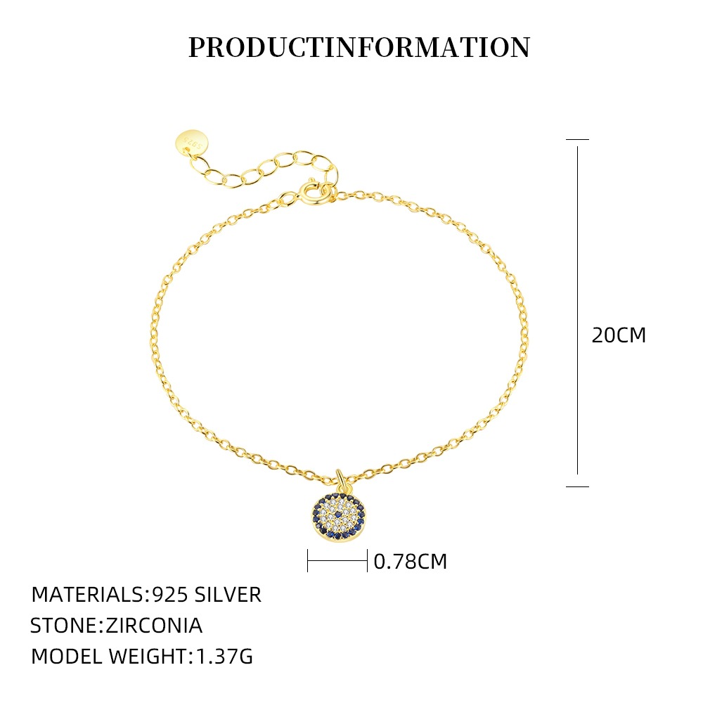S925 Sterling Silver and Zircon Bracelet