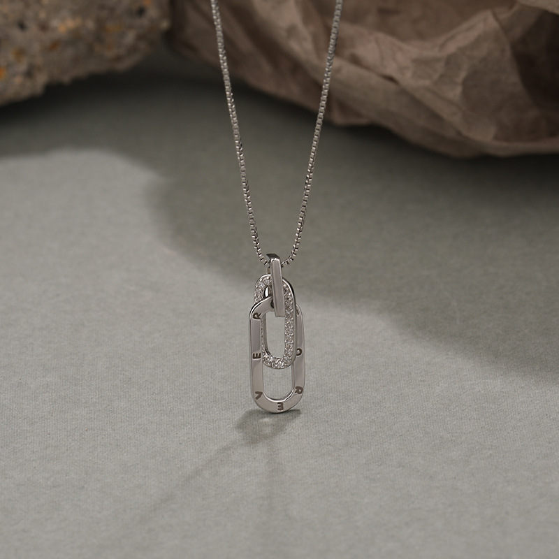925 Sterling Silver and Zircon Necklace