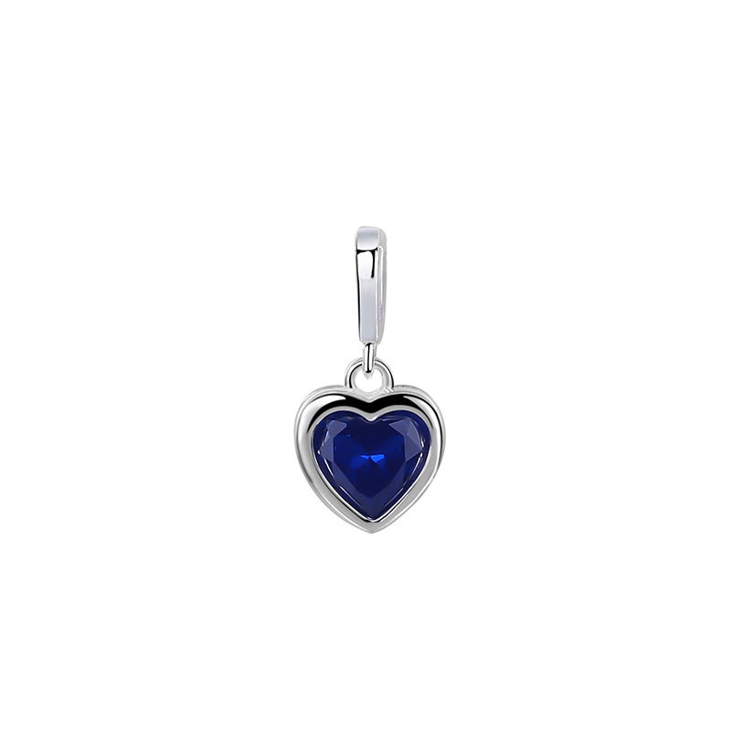 925 Sterling Silver Heart-Shaped Zirconia Pendant