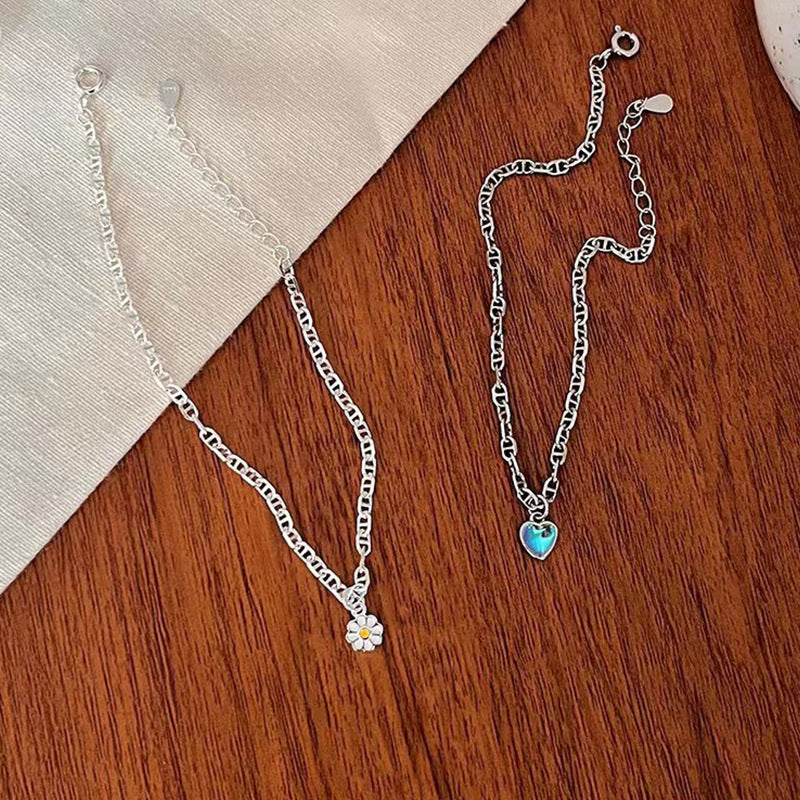 925 sterling silver heart bracelet - silvery