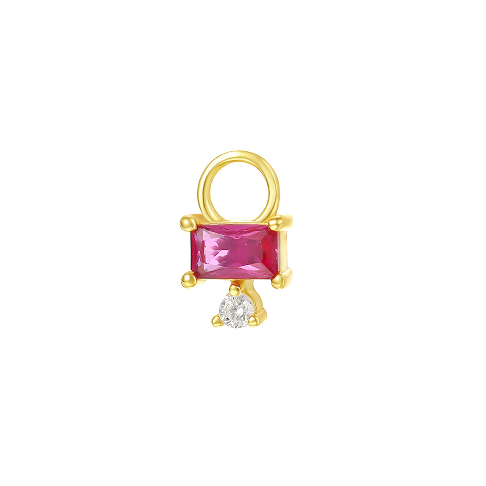 S925 Sterling Silver Multicolored Cubic Zirconia Pendant