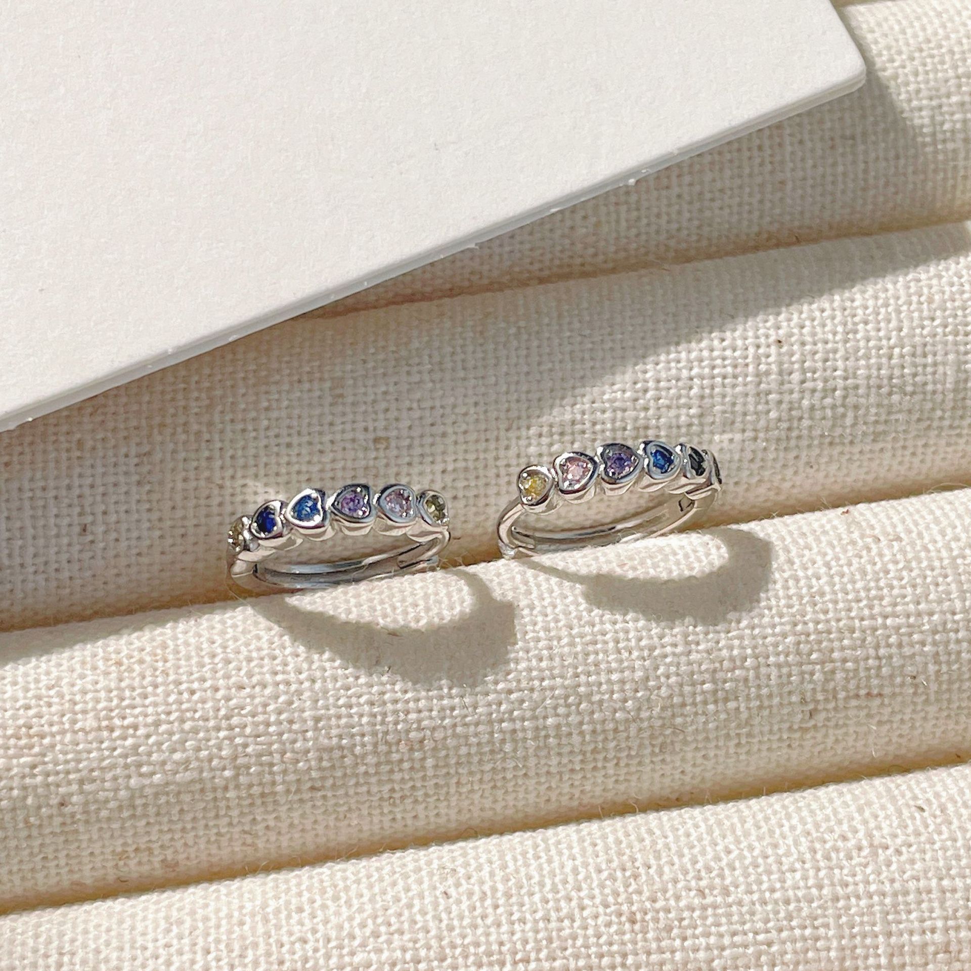 925 sterling silver earrings - silvery