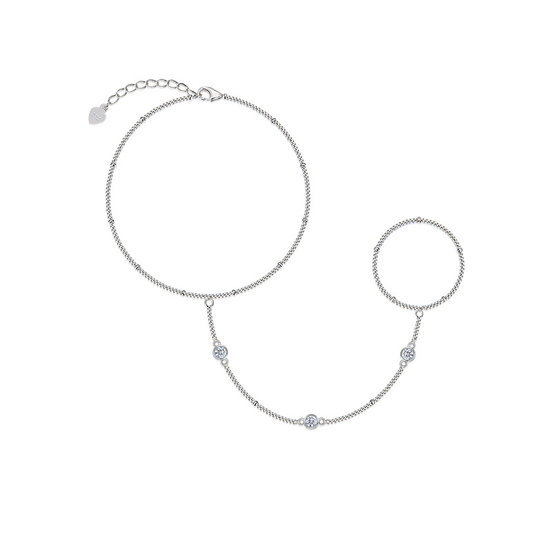 Non-fading S925 Silver Stackable Moissanite Bracelet