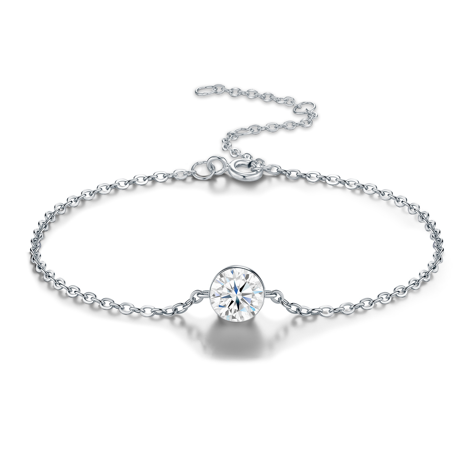 S925 Sterling Silver Moissanite "Sensing Bubbles" Bracelet