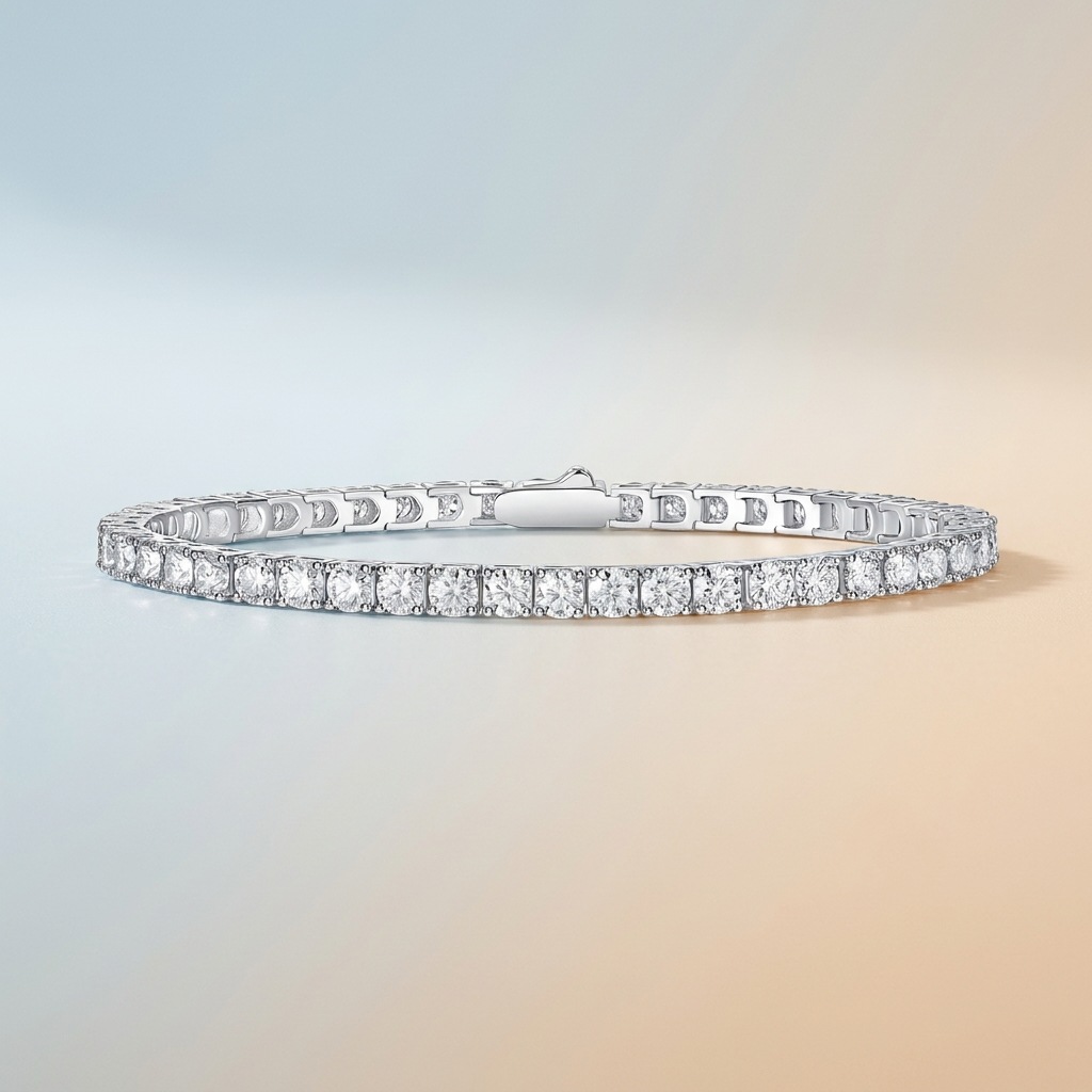 S925 Sterling Silver Moissanite Bracelet