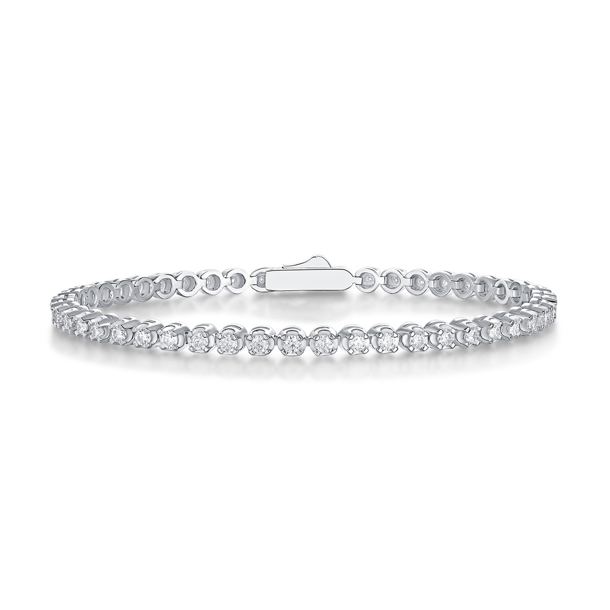 S925 Silver Moissanite Christmas Bracelet