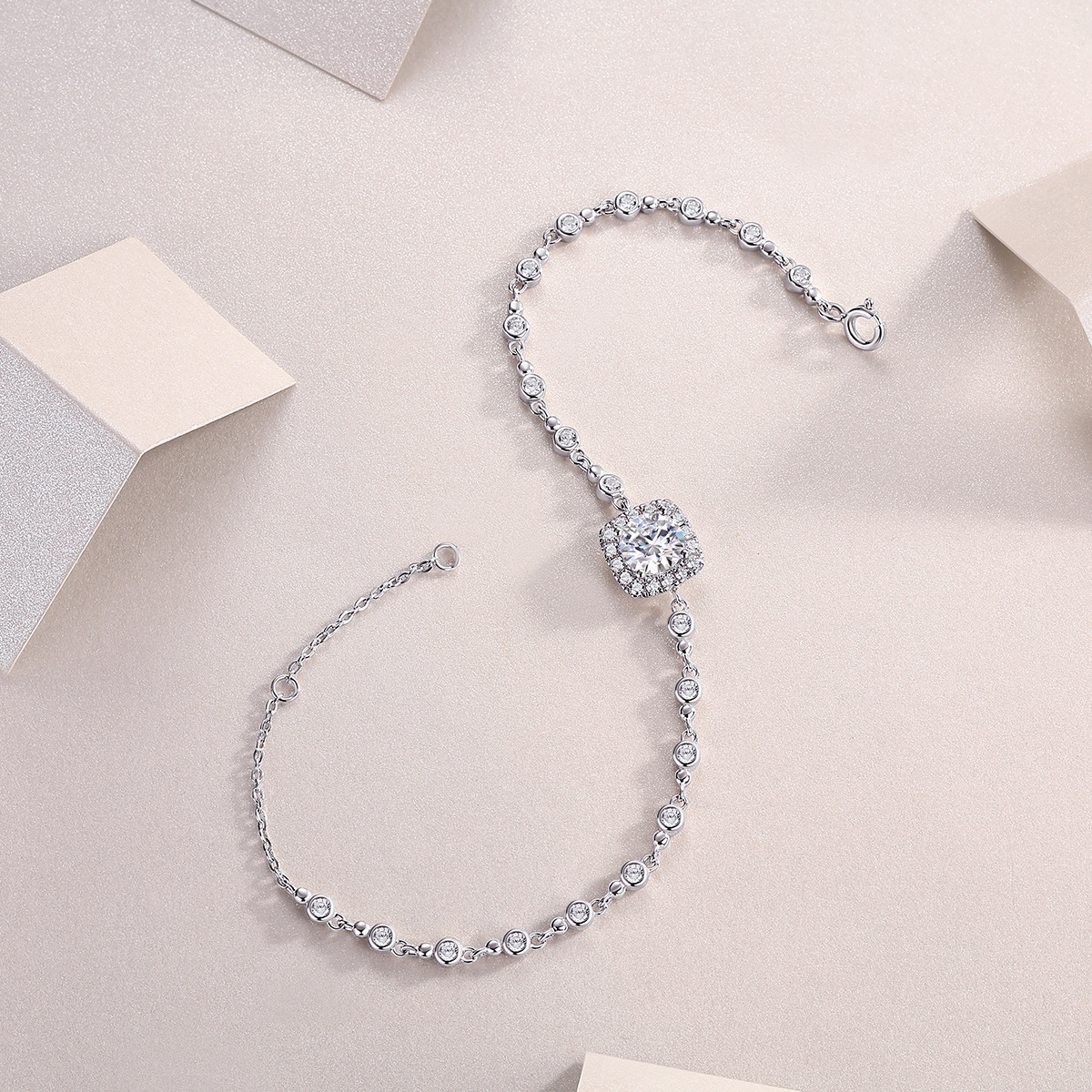 New Moissanite S925 Sterling Silver Bracelet
