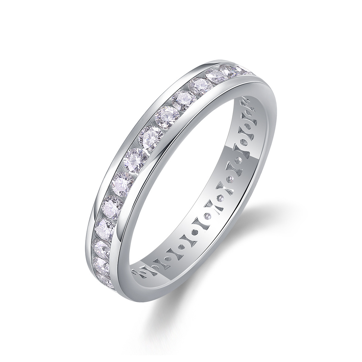 S925 Silver Moissanite Full-Eternity Ring