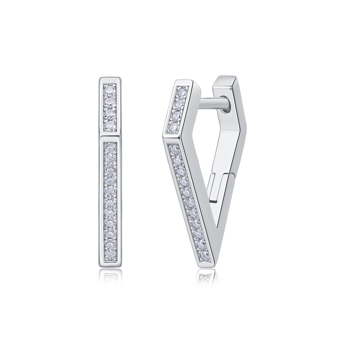 S925 Silver "State of Mind" Moissanite Hoop Earrings
