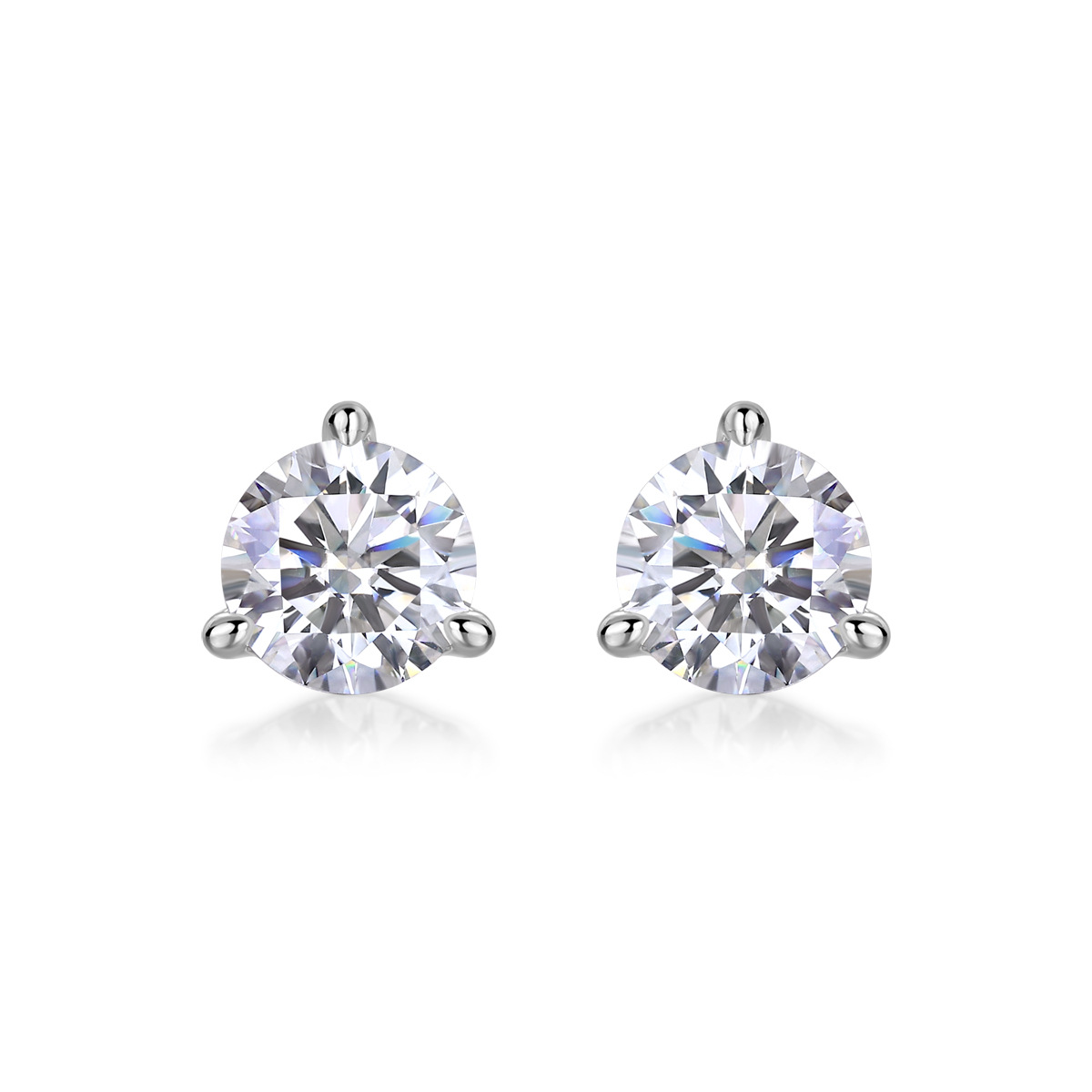 S925 Silver Moissanite Stud Earrings