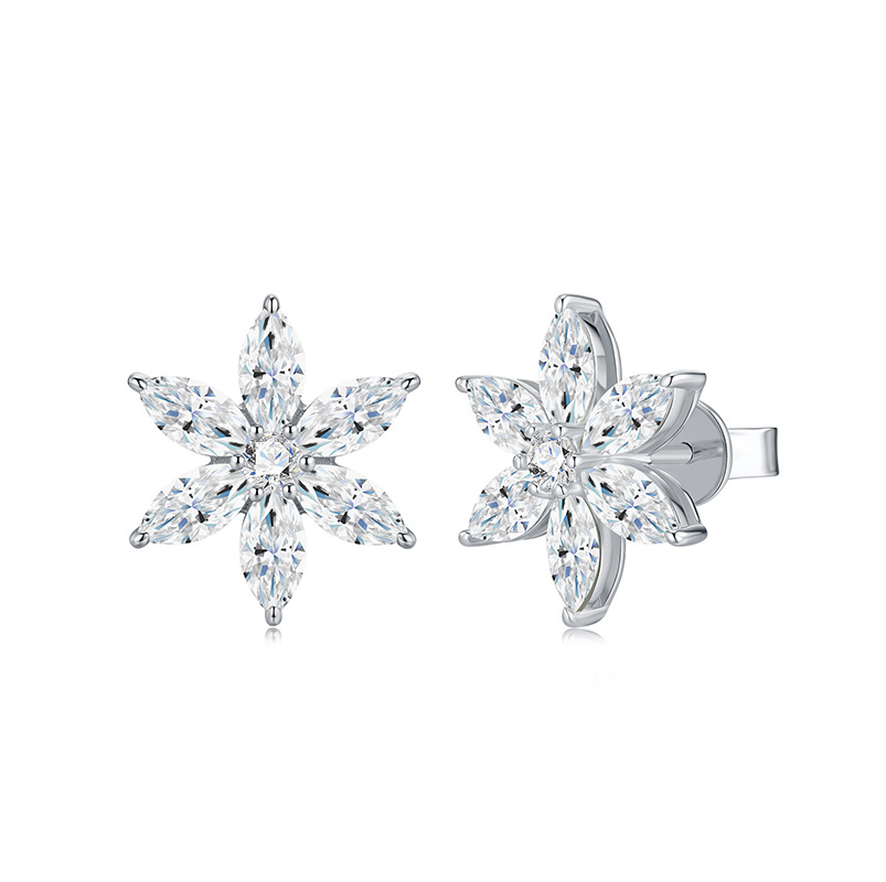 S925 Silver Moissanite Stud Earrings