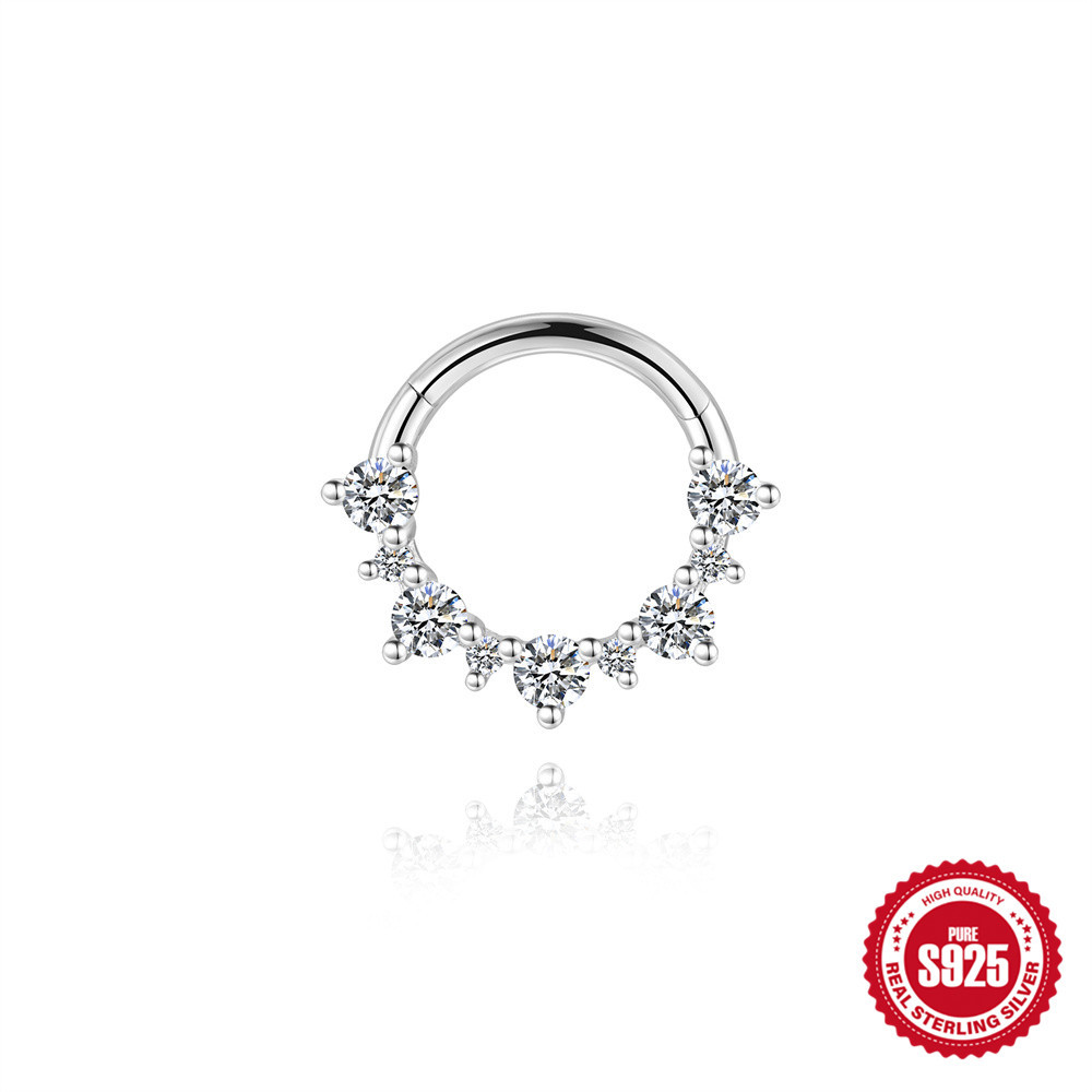 S925 Sterling Silver Moissanite Smooth-Finish Earrings