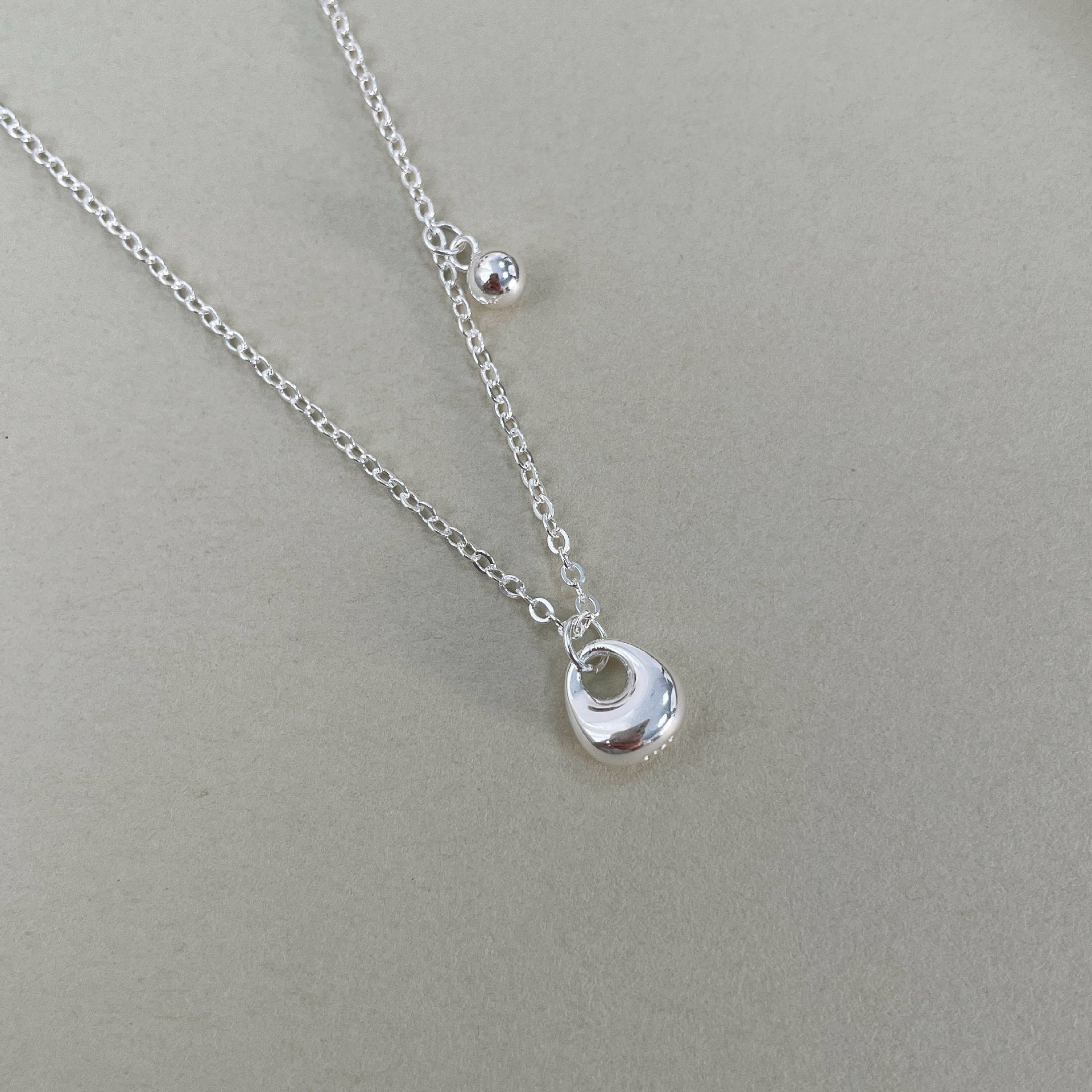 925 sterling silver necklace - silvery