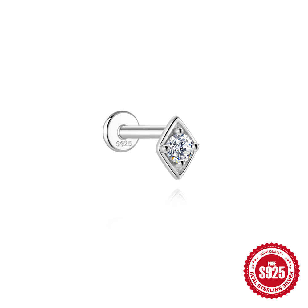 S925 Sterling Silver Snowflake & Wave Spinner Tassel Moissanite Earrings(Single unit)