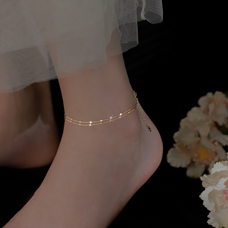 925 sterling silver ankle chain