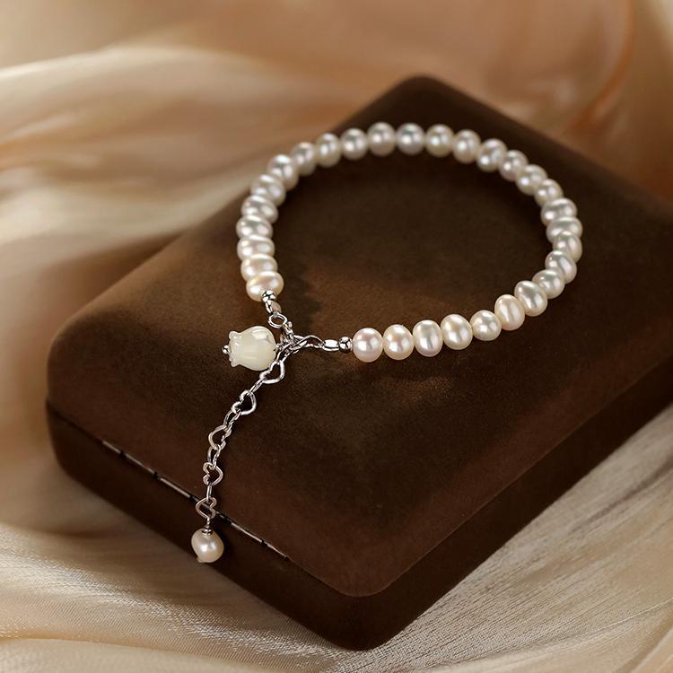 925 sterling silver freshwater pearl bracelet