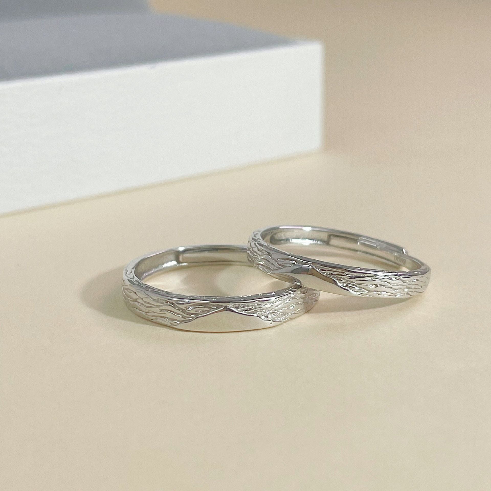 999 Silver Couple's Ring - Silvery