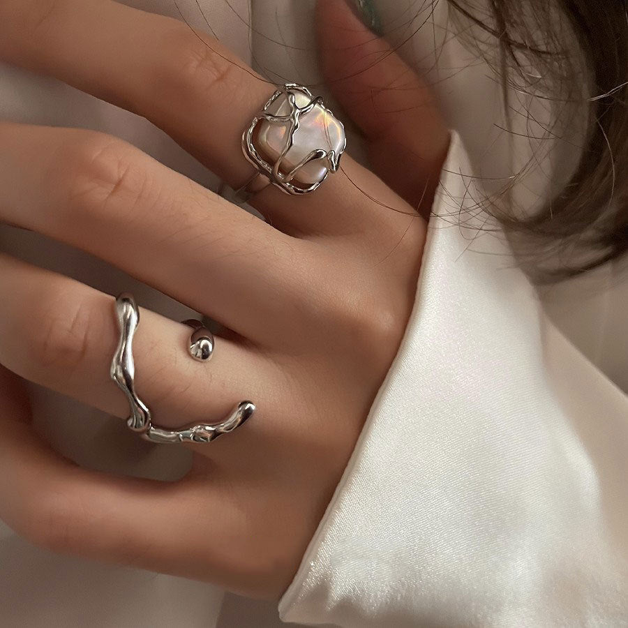 925 sterling silver pearl ring